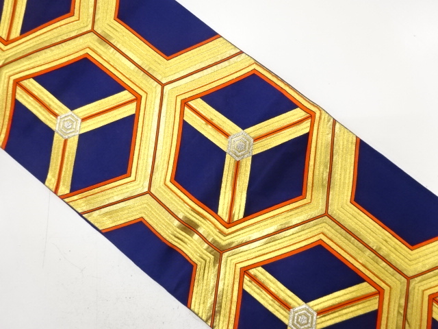 JAPANESE KIMONO / ANTIQUE FUKURO OBI / SILK / WOVEN KIKKO